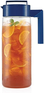 Takeya Flash Chill Iced Tea Maker - Versatile Tea Brewer for Loose/Bagged Tea - Patented Flash Chill Tech Hot/Cold Use BPA-Free Tritan Dishwasher Safe - Airtight Lid Made in USA - 2 Quart/Blueberry - Image 2