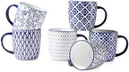 10 Oz Ceramic Coffee Mugs Set of 6 by Cerkik