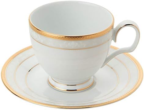 Noritake P91988/4335-6 Cup & Saucer (Pair Set) (Coffee Tea), 8.8 fl oz (250 cc), Hampshire Gold & Platinum, 2 Guests, Gold, Silver, Fine Porcelain - Image 5
