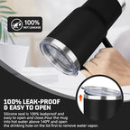20 oz Tumbler with Handle Stainless Steel Insulated Coffee Tumbler with Lid and Straw Double Wall Vacuum Insulated Coffee Mug Leak Proof Travel Mug Tumbler for Hot and Cold Drink (Black,4pack) - Image 5