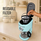Nostalgia Classic Retro 10 Cup Coffee Maker, Aqua - Image 7