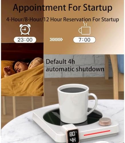 Mug Warmer,Fastest Heating and Highest Temperature, Coffee Cup Warmer for Desk Auto Shut Off, 9 Temp Settings 1-12H Timer, Smart Electric Beverage Warmer for Coffee Tea Milk, Black - Image 4