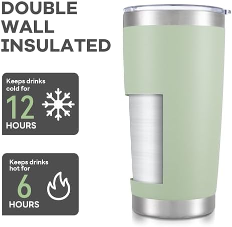 20 oz Tumbler with Lid Stainless Steel Insulated Tumblers Bulk Cups Mug - Image 3
