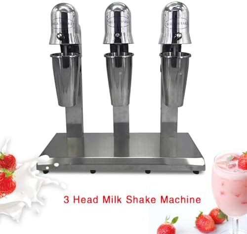 3 Head Electric Milk Shake Machine, 110V 18000RMP Powerful Electric Tea Drink Mix Milkshake Mixer with 3 x 800ml Cup, Milk Frother Mixer for Milk Drink Tea Juice - Image 6