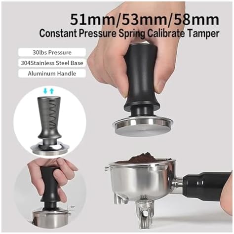 Coffee Tamper Constant Pressure 51MM 53MM 58MM Calibrated 30Lbs，Compatible With Delonghi，Compatible With Breville，Espresso Machine Accessories Barista Tools(58mm Distributor) - Image 4