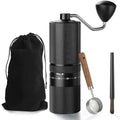 Manual Coffee Grinder with Stainless Steel Burr, Hand Coffee Grinder External Adjustable Grind Setting for Espresso, French Press (Black) by Dricharft