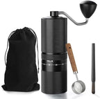 Manual Coffee Grinder with Stainless Steel Burr, Hand Coffee Grinder External Adjustable Grind Setting for Espresso, French Press (Black) by Dricharft