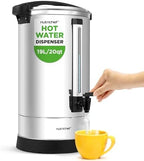 NutriChef 19L Water Boiler Hot Water Dispenser Urn | Large Electric Kettle with Keep Warm Function, Safety Lock Lid & Stainless Steel Inner Pot for Tea & Hot Beverages (Black & Silver). by NutriChef%E2%84%A2Kitchen