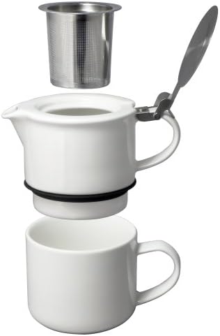 FORLIFE Tea for One with Infuser 14 ounces, White - Image 2