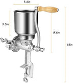 Cast Iron Manual Grain Grinder Adjustable for Corn Coffee Wheat Nut, 2 PCS - Image 7