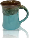Clay in Motion Handmade Ceramic Mug 24 oz, Large Coffee Mug, Hand Painted Stoneware, Dishwasher Microwave & Oven Safe, Lead-Free, Made in USA Since 1981 (Ocean Tide) by Clay+in+Motion