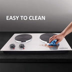 CUSIMAX 1800W Double Hot Plate, Stainless Steel Silver Countertop Burner Portable Electric Double Burners Electric Cast Iron Hot Plates Cooktop, Easy to Clean, Upgraded Version C180N - Image 6