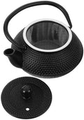 Xmas Cast Iron Teapot 0.3l Black Vintage Decor Tea Pot by NUOBESTY