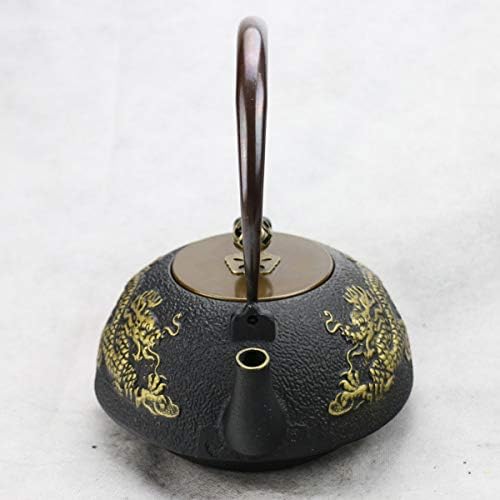 tetsubin Cast iron Tea Kettle workshop Healthy japanese Tea pot with Stainless Steel Infuser (34 oz) - Image 4