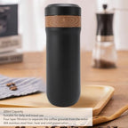 Luqeeg Thermal French Press 320ml, Stainless Steel Coffee Maker with Double Layer 4 Layer Filter Insulation, Portable Thermal Vacuum Insulated Coffee Mug for Camping Office - Image 5