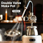 Outdoor Milk Frother, Stainless Steel Steam Milk Frothing Pitcher, Electric Milk Steamer, Split Design, with 3-hole Nozzle/Air Pressure Gauge, Washable and Easy To Clean, for Latte.(Black) - Image 2