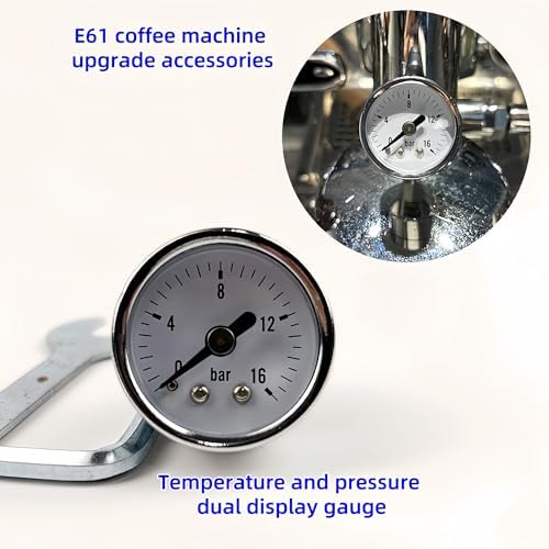 Pressure Dual Display Gauge (white Dial) E61 Coffee Machine Upgrade Accessory, Professional-grade Pressure Gauge, Compatible With Rancilio Semi-automatic Coffee Machine - Image 2
