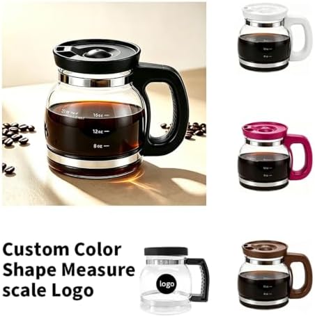 Pour Over Coffee Maker 20oz - Borosilicate Glass Coffee Server with Handle, 600ml Drip Coffee Carafe, Heat-Resistant Glass Pot for Home & Office Brewing (2pcs) - Image 5