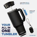 Frost Buddy Thicc Buddy 40oz Tumbler - Spill-Proof Flip Lid (Amethyst) - Image 3