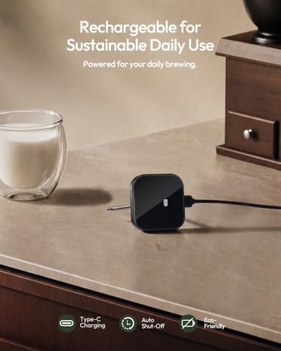 Maestri House Rechargeable Coffee Thermometer with 3-Color Temp Indicator - Image 3