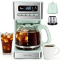 Taylor Swoden Programmable Coffee Makers 12 Cup， Green & Stainless Steel by TaylorSwoden