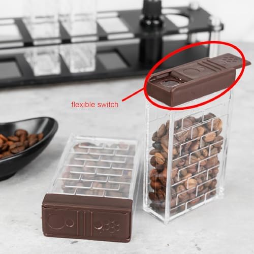 Asixxsix Coffee Bean Storage Tubes, 4 Tubes Single Dose Coffee Bean Cellars Accurate Coffee Storage Container with Spraying Bottle for Keep Fresh Dose Container, Espresso Bean Cellars - Image 3