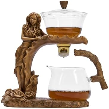 Zurucily Glass Teapot Set with Infuser Semi Automatic Tea Set Magic Teapot (Beauty) by zurucily