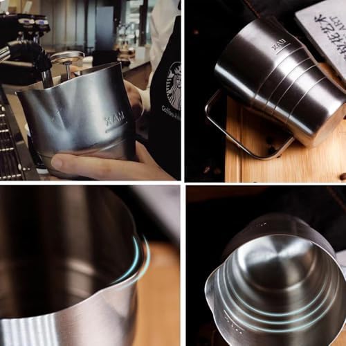 Milk Frothing Pitchers Jug Large Capacity 900ml/30oz Stainless Steel Espresso Steaming Pitcher Cup Cappuccino Coffee Machine Accessories - Image 5