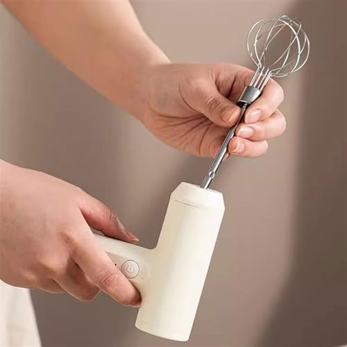 Egg Beater Electric Whisk Household Small Rechargeable Stainless Steel Cream Whipper Handheld Egg Beater Milk Frother - Image 5