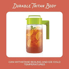 Takeya Flash Chill Iced Tea Maker - Versatile Tea Brewer for Loose/Bagged Tea - Patented Flash Chill Tech Hot/Cold Use BPA-Free Tritan Dishwasher Safe - Airtight Lid Made in USA - 2 Quart/Raspberry - Image 4