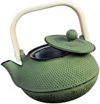 900ml Small Cast Iron Teapot with Wooden Handle, 30.4oz Green Tea Pot with Enamel Interior & Strainer, Durable Tea Kettle for Loose Leaf Tea, Suitable for Electric Stove & Induction Cooker by SECHUDO