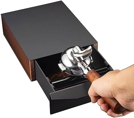 MOJAE Espresso Knock Box Drawer,Stainless Steel Detachable Coffee Ground Knock Container with Removable Knock Bar and Anti-Slip Base, Black - Image 5