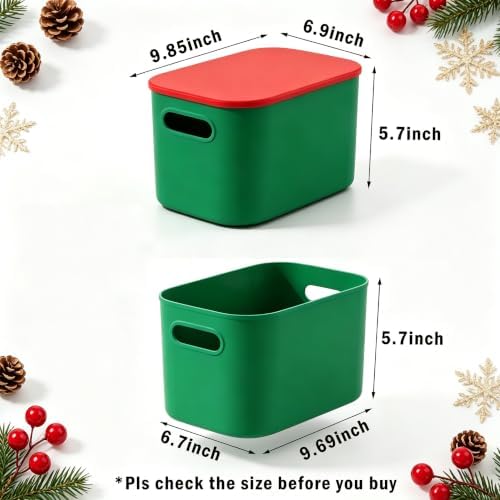ORGIDOL Colorful Storage Bins with Lids, 8 Pack, 9.85x6.9x5.7 inch - Image 4