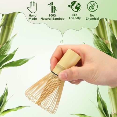 LemonRoad 12 Pcs Matcha Whisk Bulk 80 Prong Bamboo Whisk for Matcha Powder - Image 5