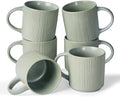 famiware Coffee Mug Set of 6, Star 12 oz Ceramic Mugs Cups Set with Handle by Famiware