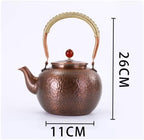 Copper Kettle Teapot With Strainer Hand Hammered Copper Tea Pot Stainless Mesh Infuser Tall Arched Handle Short Spout Lid suitable for tea lovers holiday gifting home serving - Image 2
