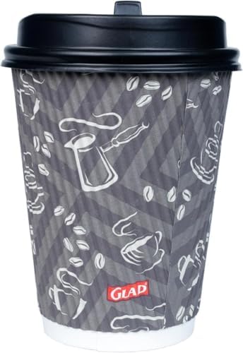 Glad Disposable Coffee Cups with Lids, Java Mocha, 16 Oz, 50 Count, 2-Pack - Image 6