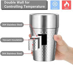 Stainless Steel Double Wall Cup, 16 oz Insulated Tumbler, 4 Pack Unbreakable Stackable Water Tumblers Insulated Metal Cup Premium Drinking Glasses for Travel Camping Home Outdoor - Image 3
