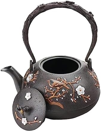 Tea Kettle Cast Iron Teapot for Stovetop Safe Coated with Enameled Interior,Japanese Tea Kettle with Stainless Steel Teapots - Image 3