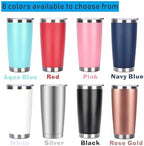 Pandance 20oz Stainless Steel Insulated Tumblers Bulk, White, 12 Pack - Image 4