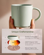 famiware Coffee Mug Set of 4, Star 12 oz Ceramic Mugs Cups Set with Handle - Image 6