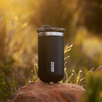 WACACO Octaroma Lungo Vacuum Insulated Coffee Mug, Double-wall Stainless Steel Travel Tumbler With Drinking Lid, 10 fl oz(300ml), Ceramic Black - Image 2