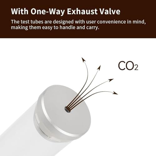 Single Dose Coffee Bean Storage Tubes, Espresso Bean Cellars with Stand, 14 Pcs Coffee Bean Cellars, with One-Way Exhaust Valve, Metal Stand and Hopper, Capacity 20-22g - Image 3