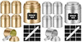 TRISCO Tea Tin with Airtight Double Lids for Loose Leaf Tea Storage, 8 Fl Oz Kitchen Small Tin Can and Tea Canister for Tea Coffee Sugar Candy Spices Christmas Gift, 6PCS Silver + 6PCS Gold by TRISCO