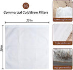 50Pcs Commercial Cold Brew Coffee Filters for 5 Gallon Buckets, 20" X 20" Disposable Coffee Filters with Drawstring for Brew Up To 5 LBS Coffee - Image 3
