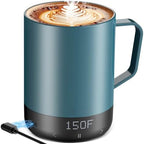 14oz Magnetic Charging Cordless Smart Coffee Mugs, Fast Heating & High Temperature Self Heating Coffee Mug, Keeps Hot Up to 149℉ for Hours, Mug Warmer for Home, Offiece Coffee Tea Lover(No APP) by Home