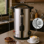 100 Cup Commercial Coffee Maker, 1500W Fast Brewing Hot Water Urn, 304 Stainless Steel Coffee Dispenser with Reusable Filter, Large Coffee Percolator for Catering, Church, Parties & Office - Image 3