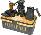 SOTECH Pour Over Coffee Maker Set Coffee Kettle Scale Ceramic Server Ceramic Dripping Cup Bean Grinder Filter Paper Ceramic Cup ALL in 1 Portable Metal Box for Traveling by SOTECHLLC