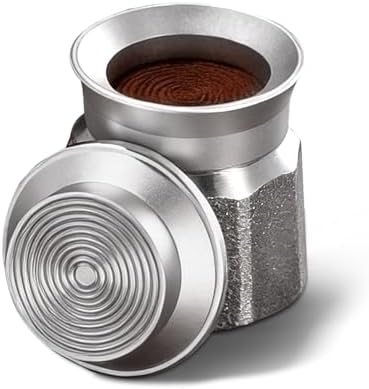 Bincoo Aluminum Coffee Tamper for Moka Pot,Italian Coffee Maker Dosing Funnel For Moka 2 Cups (Sliver) by Bincoo
