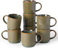 famiware Coffee Mug Set of 8, Star 12 oz Ceramic Mugs Cups Set with Handle by Famiware